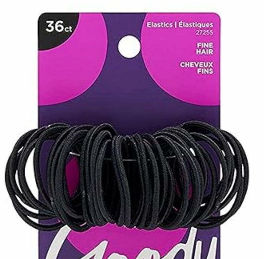 Kusport Hairless Elastic Black 36-Piece Set - New, Pack of 36