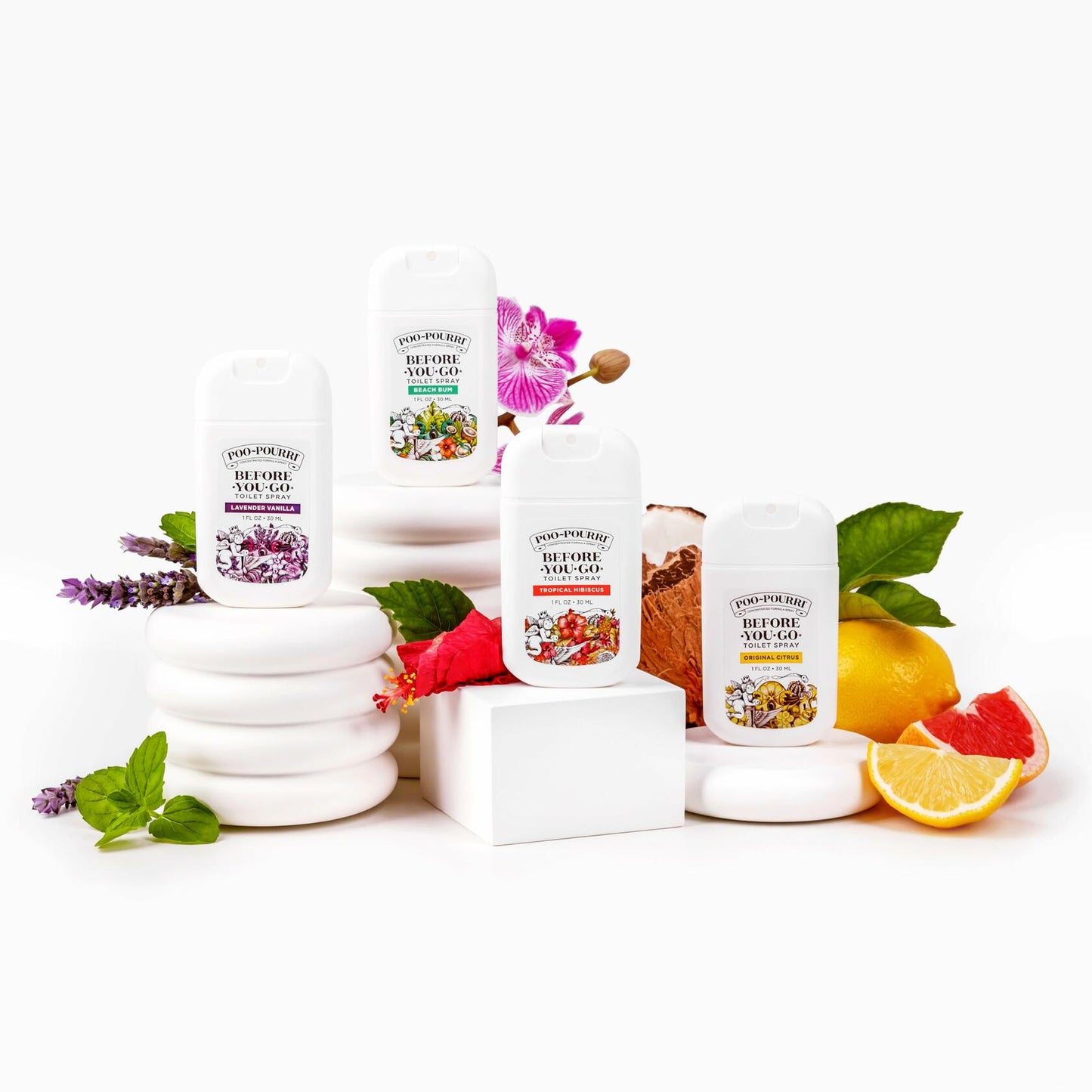 Poo~Pourri Tropical Hibiscus Air & Toilet Spray 1oz Travel Size