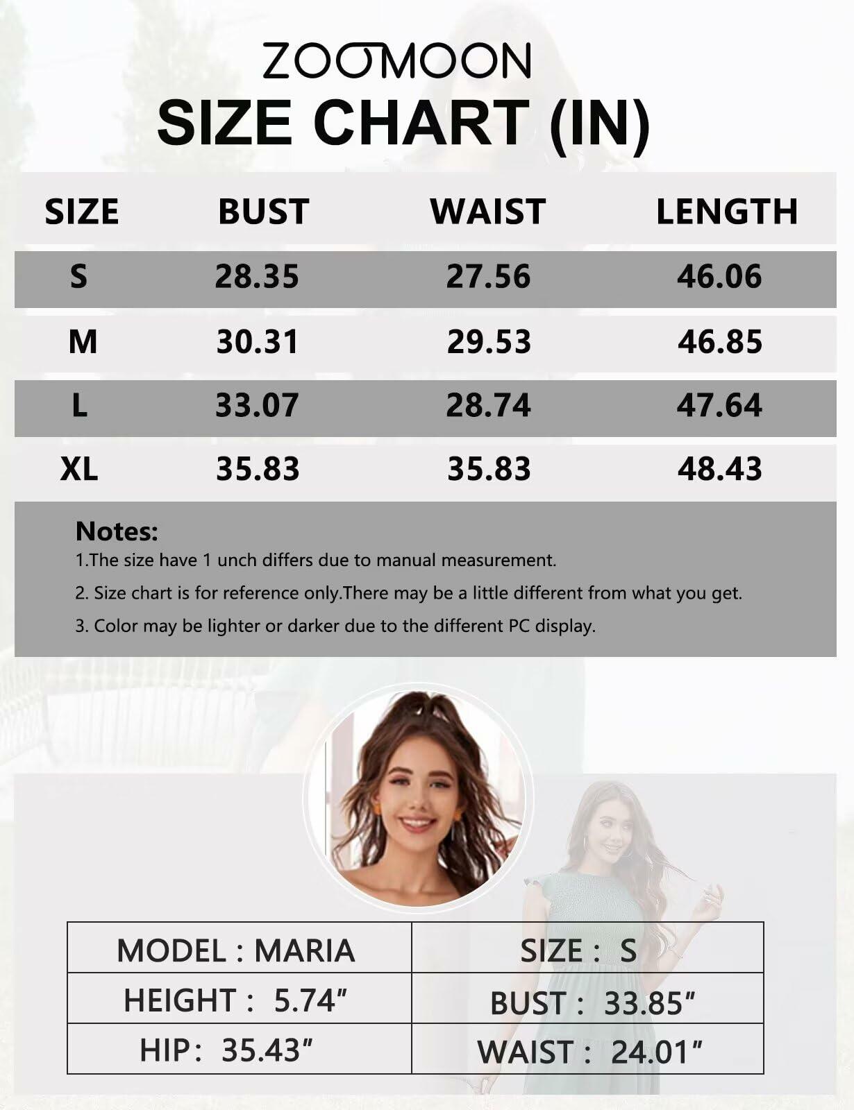 ZOOMOON Women's 2024 Army Green Maxi Dress Smocked Waist Casual Short Sleeve - L