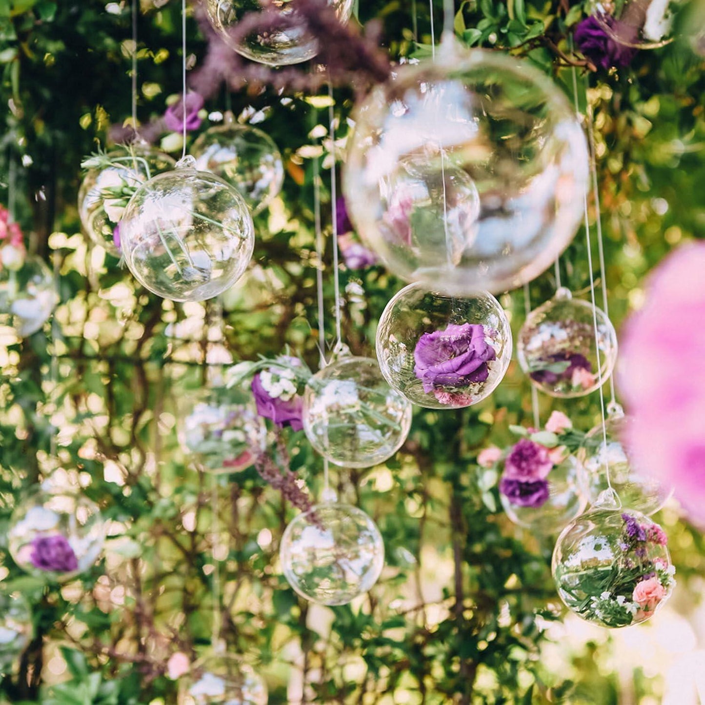 Ranchbtn 25pcs Clear Plastic Fillable Ornaments Various Sizes DIY Decor