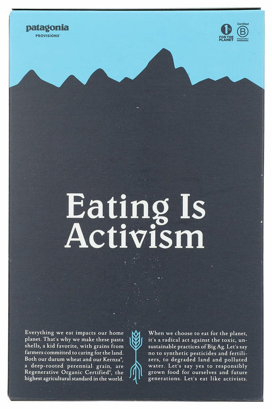 BestBy06/26 PATAGONIA PROVISIONS Organic Shells, 12 OZ - Organic Pasta