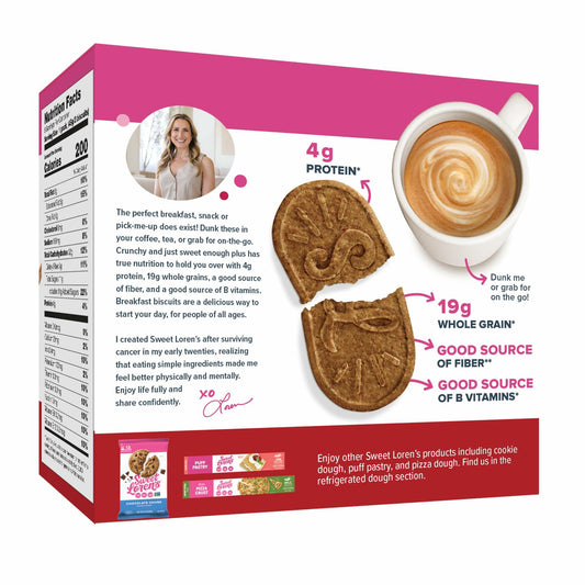 BestBy07/25 Sweet Loren's Gluten Free Vegan Cinnamon Sugar Biscuits 3 Pack 4g