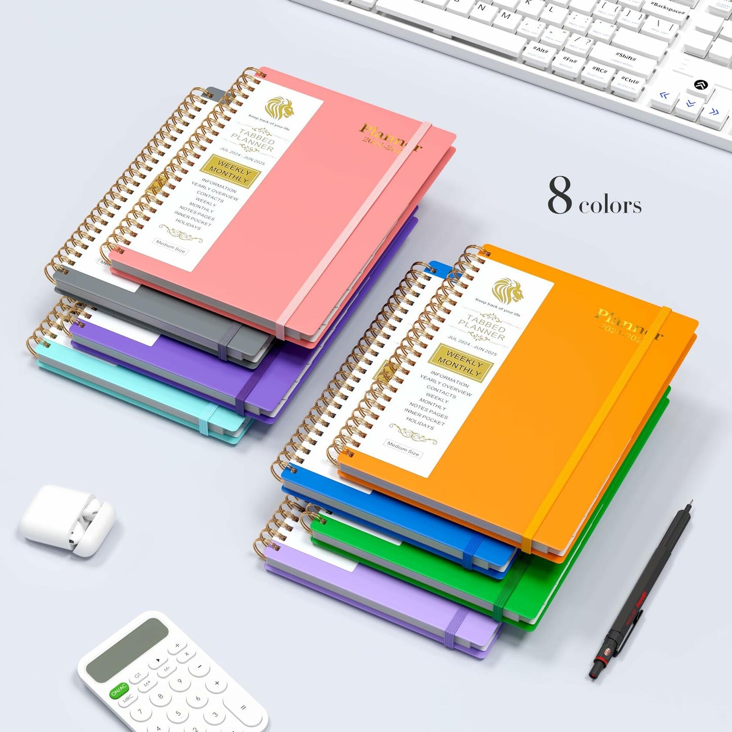 2024-2025 Academic Weekly & Monthly Planner 6.1x8.5 Yellow Flexible Hardcover