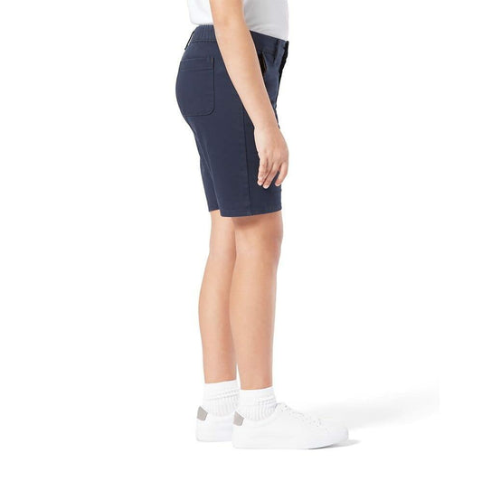 Levi Strauss Signature Gold Girls' Uniform Shorts, (New) Navy Blazer, 5