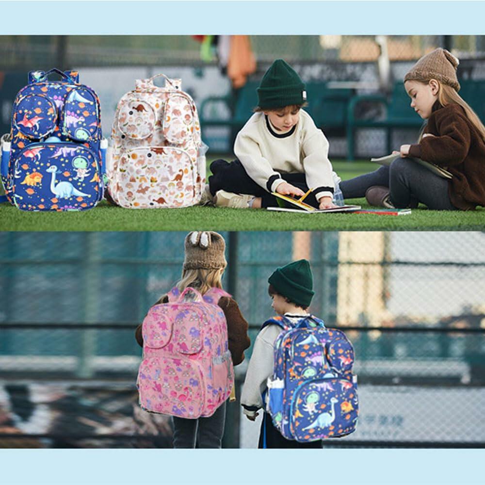 LOKESWEI Toddler Backpack 14" Blue Lightweight Durable Water-Resistant