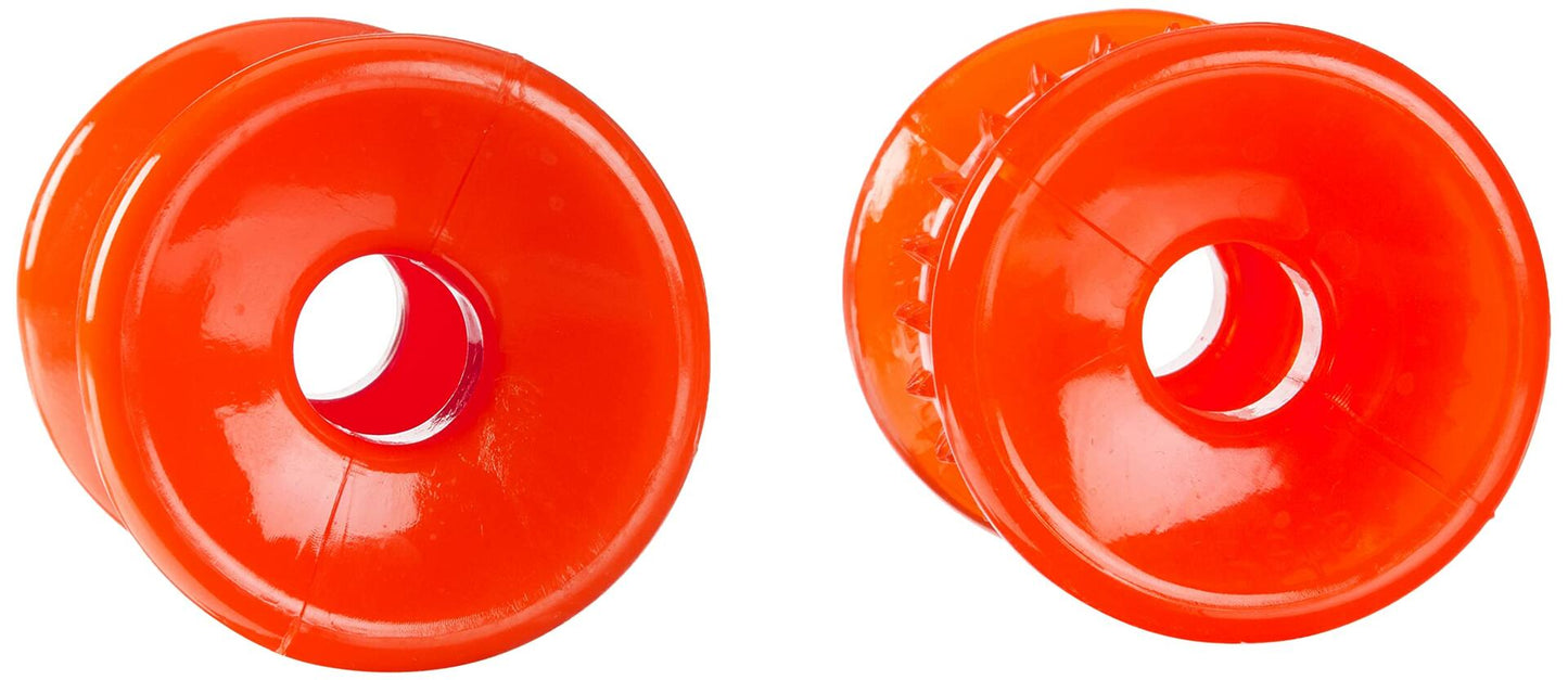 Neater Pets Rolly Cannoli 2 Pack Orange & Clear - 1 Bumpy & 1 Solid