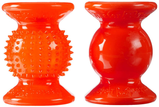 Neater Pets Rolly Cannoli 2 Pack Orange & Clear - 1 Bumpy & 1 Solid