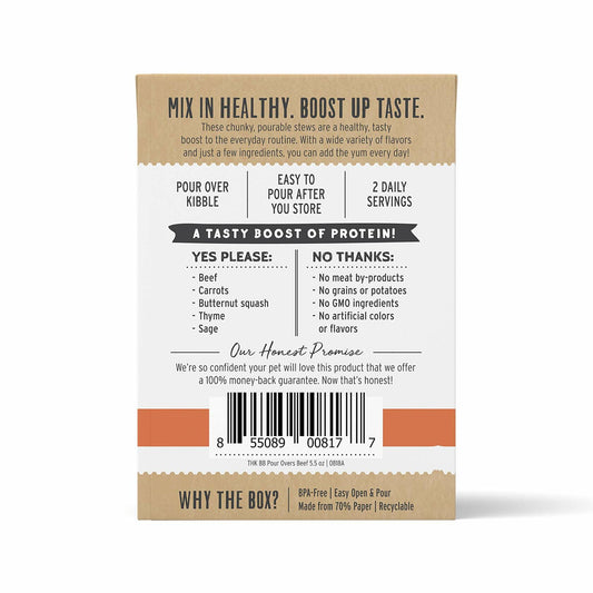 BestBy05/02 The Honest Kitchen Bone Broth Pour Overs 12 Pack 5.5oz Beef Stew