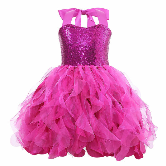 Rainbow Girls 2T Sequin Tulle Sparkly Pastel Party Tutu Dress