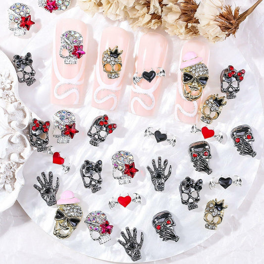 50pcs Handmade Dark Resin Bat Charms for Nails Halloween Accessories