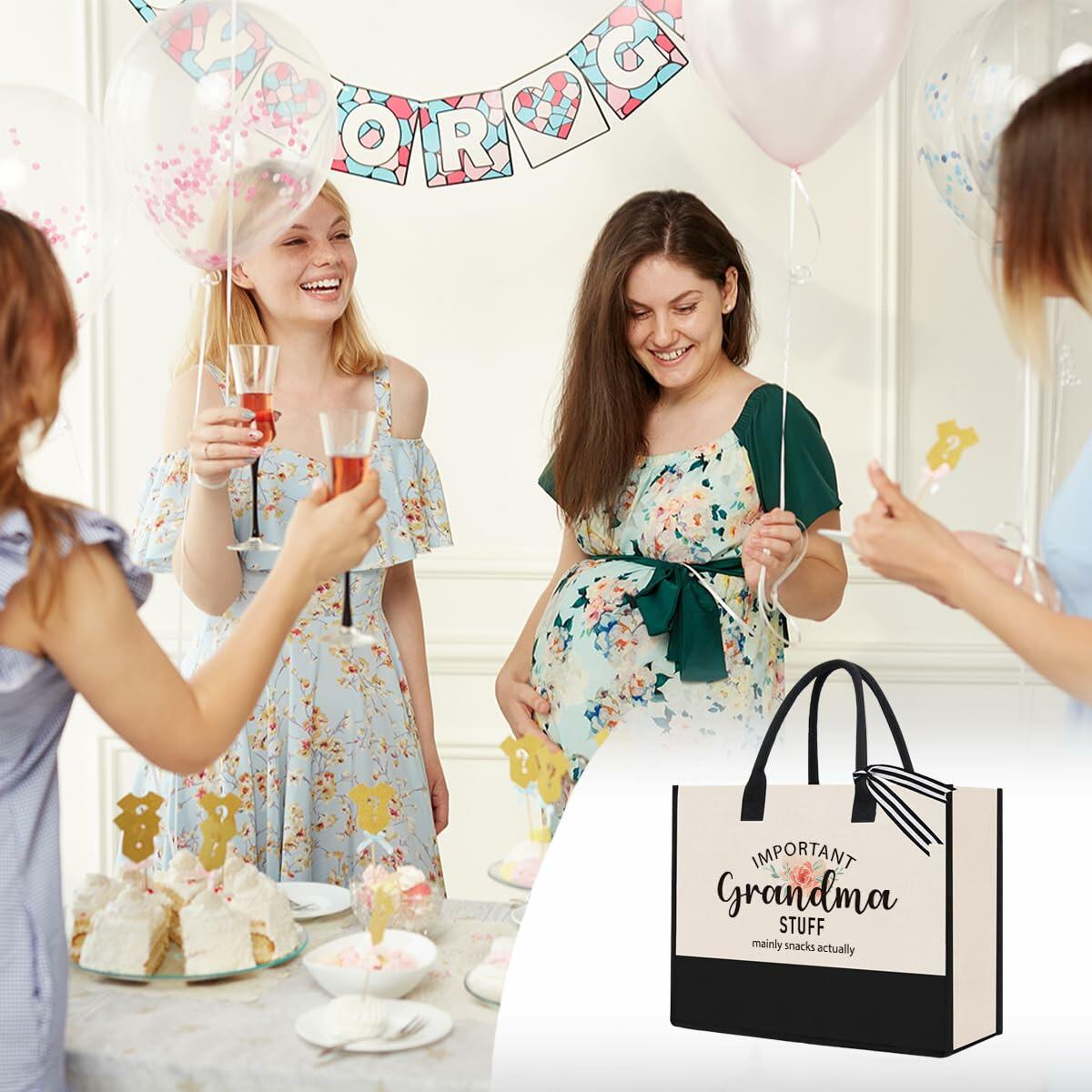 PKW Grandma Gift Tote Bag - Birthday Xmas Mother's Day Gift - From Grandchildren