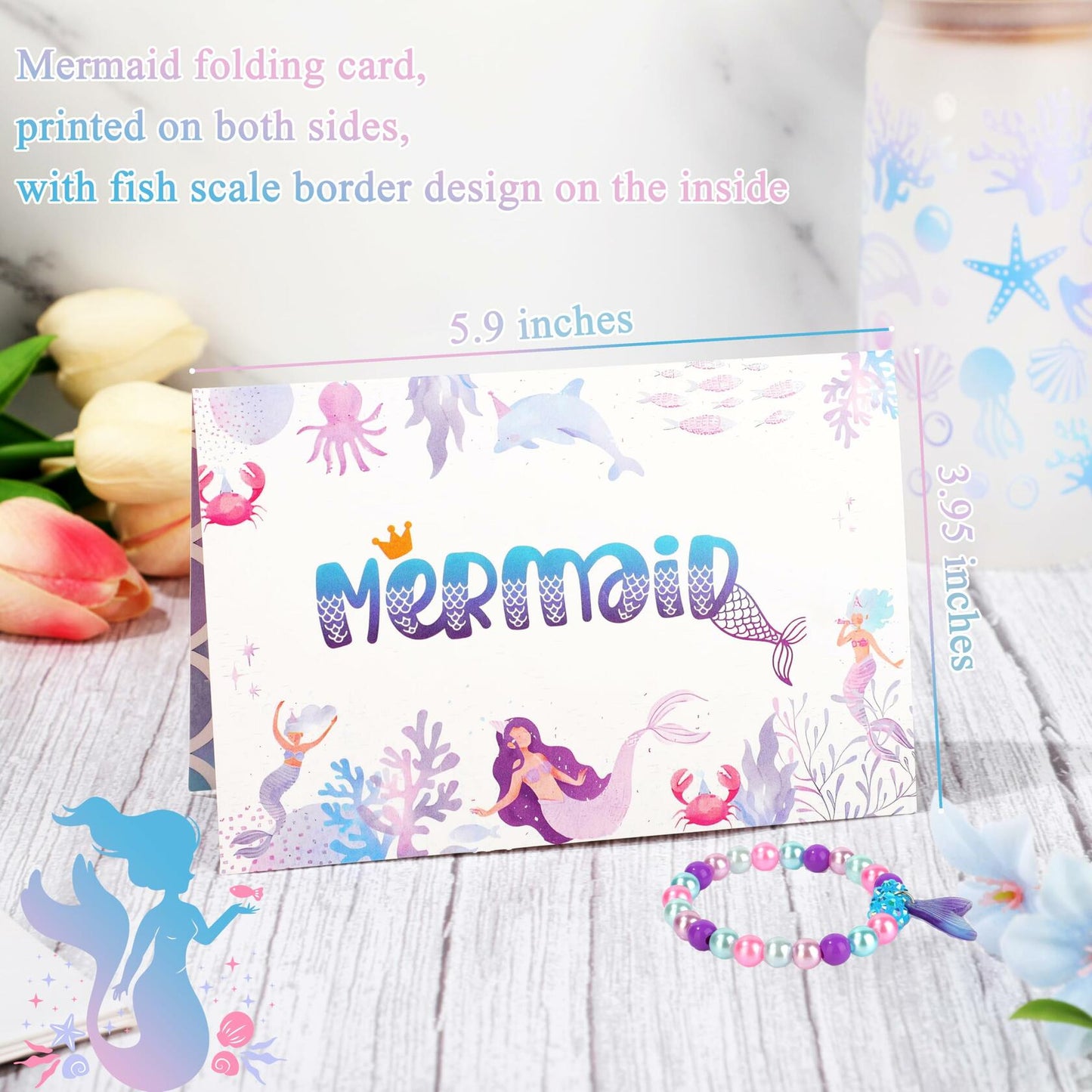 JTENGTOP Mermaid Fanny Pack Crossbody Belt Bag Initial D for Girls Ages 3-7