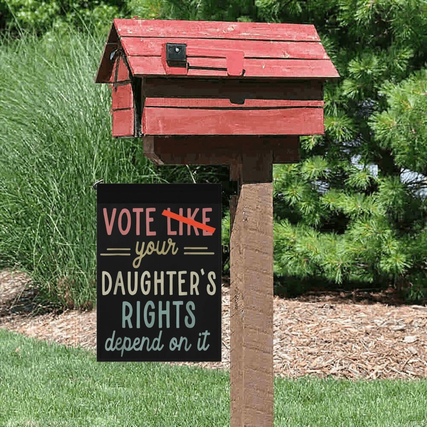 Generic Vote Like Your Daughter House Flag White Decorative Garden Flag