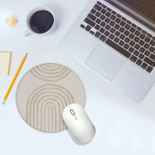 Knibeo Rainbow Mouse Pad 7.9x7.9in Round Waterproof Special Education Gift