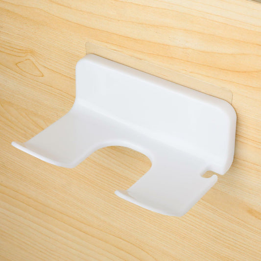COMNICO Hair Dryer Holder Wall Mount White Self Adhesive Organizer with Cord