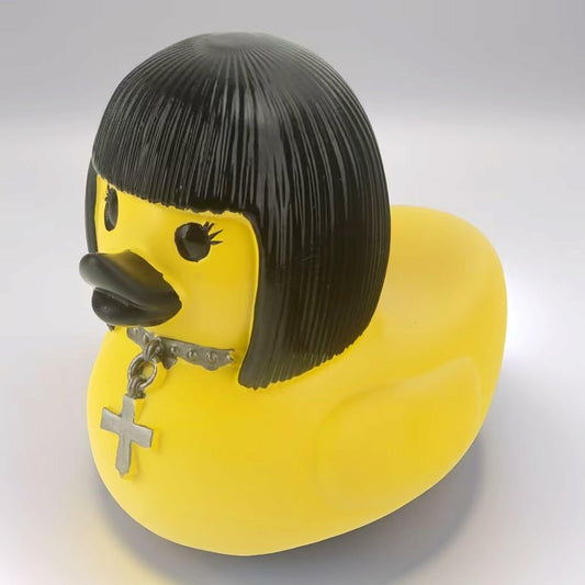 Gothic Dark Resin Satanic Duck 3.15 Inch Black Vintage Home Decor