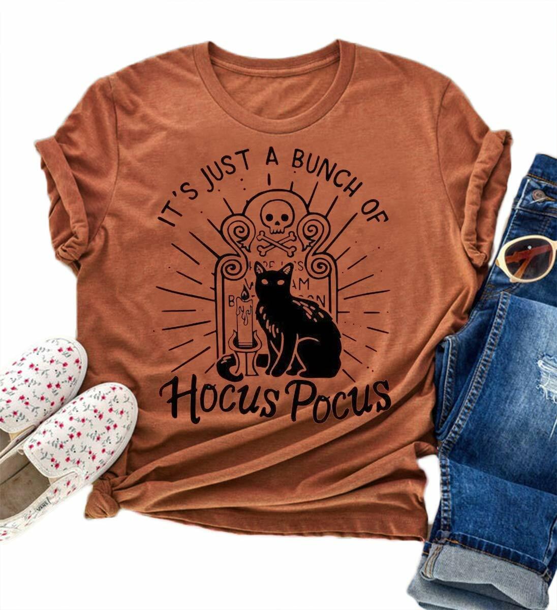 Disney Hocus Pocus Women's Orange Halloween Shirt Tee Size L