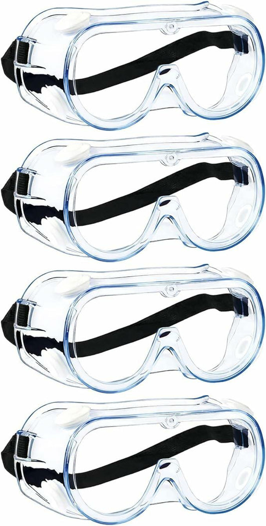 keebomed Safety Goggles 3-Pack Adjustable Soft Chemical Splash Impact