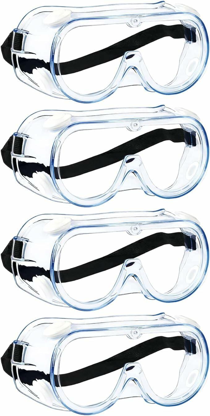 keebomed Safety Goggles 3-Pack Adjustable Soft Chemical Splash Impact
