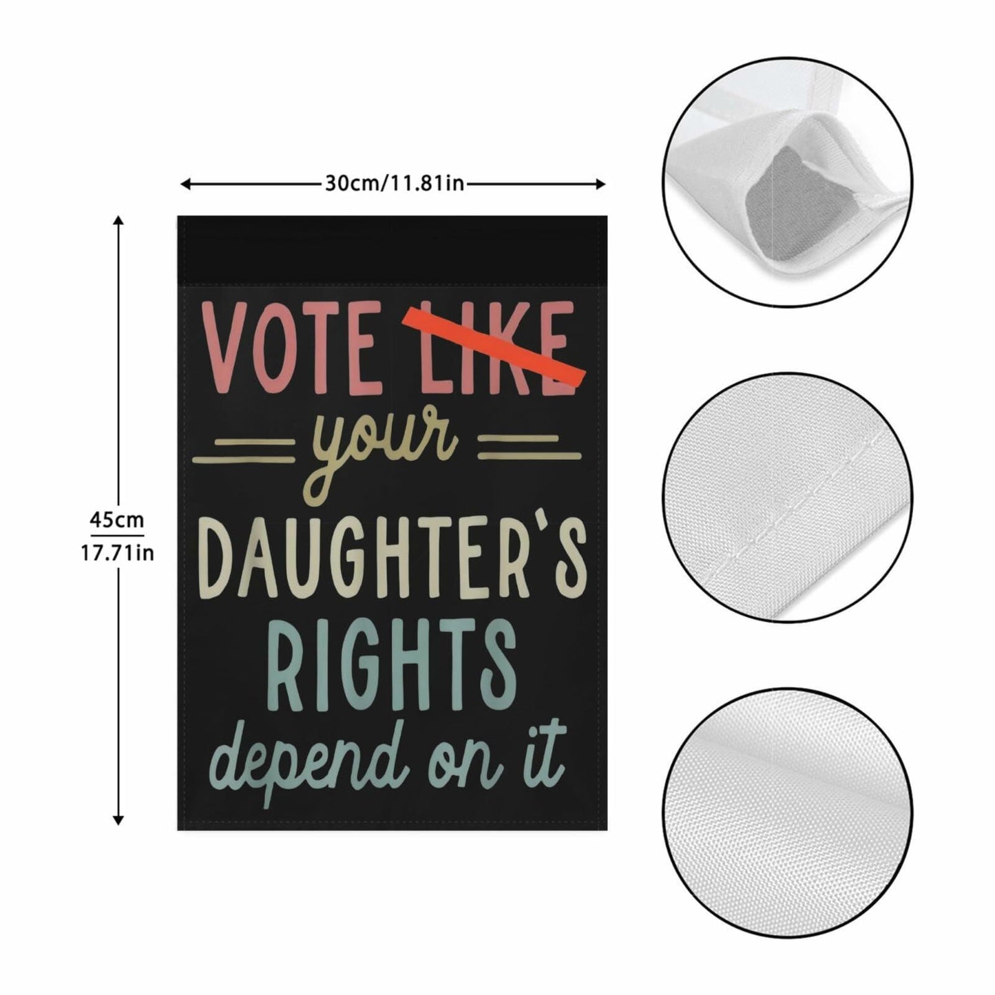 Generic Vote Like Your Daughter House Flag White Decorative Garden Flag