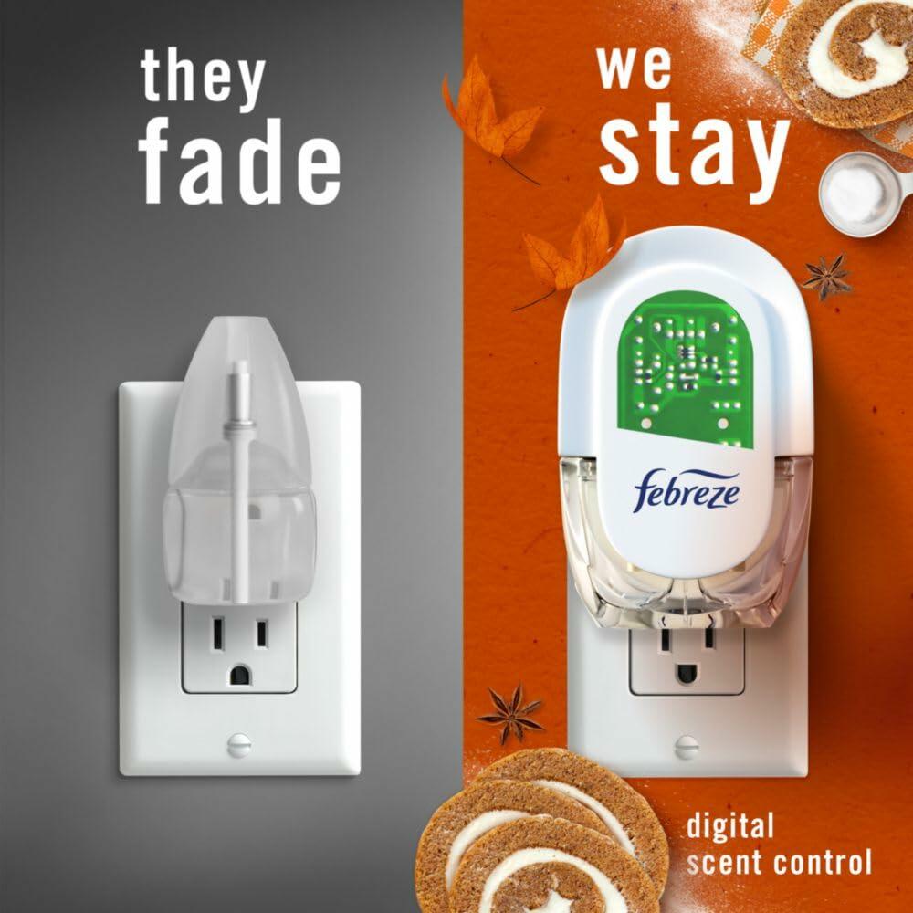 Febreze Plug In Air Freshener Refill Pumpkin Roll Scent 2 Count 0.87oz