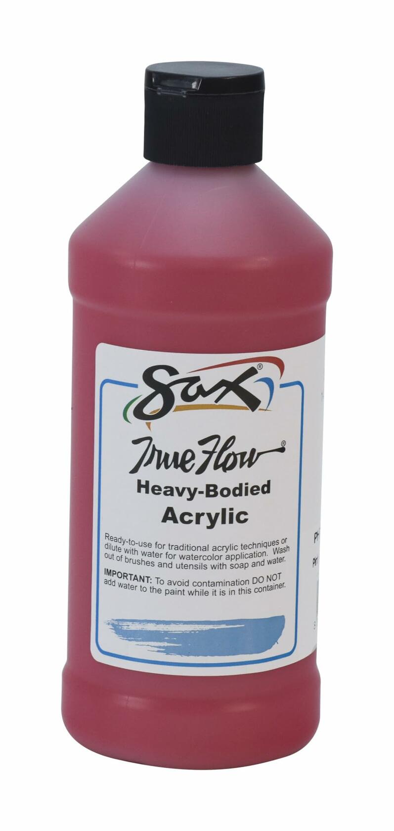 Sax True Flow Heavy Bodied Acrylic Paint Pint Phthalo Red 473ml