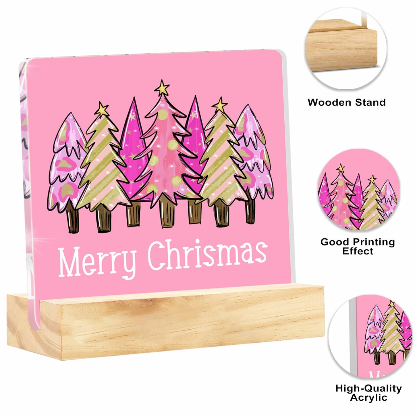 Christmas Vacation Movie Sign 4x4 Clear Acrylic Desk Decor Holiday Xmas