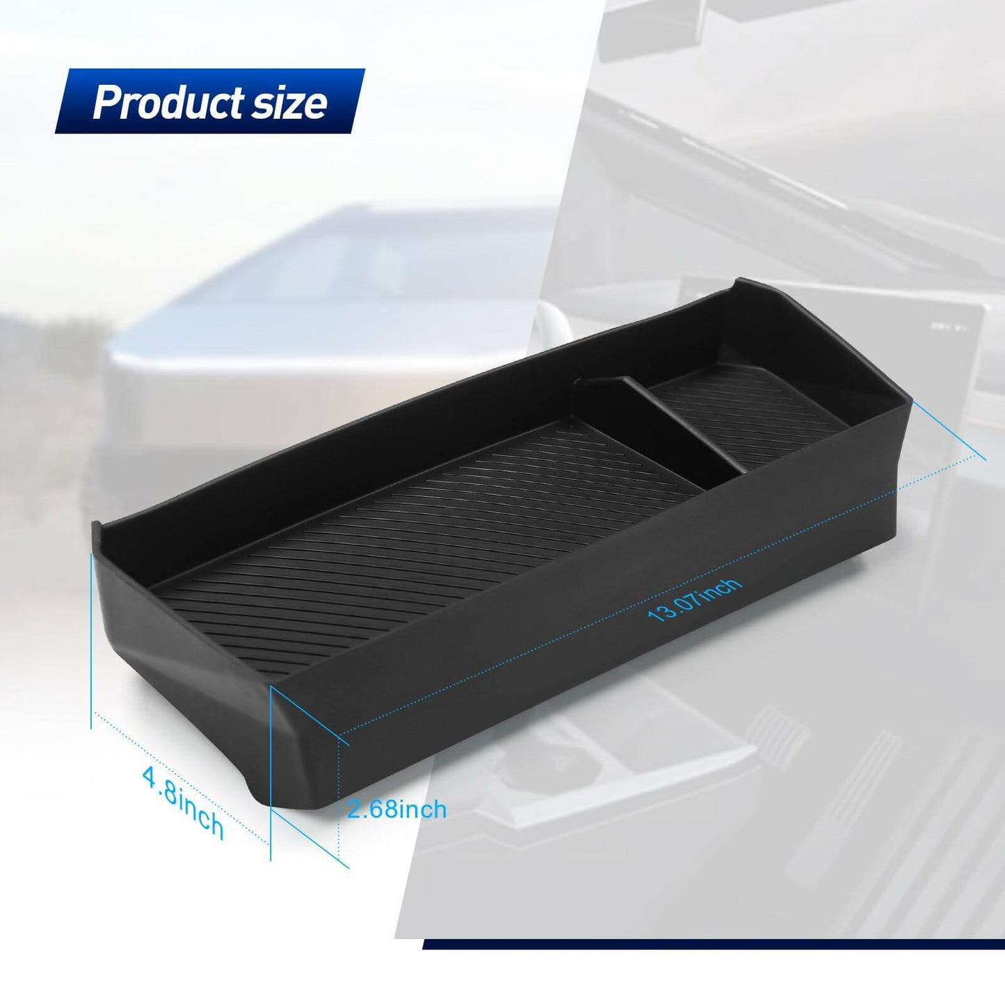 Arthmotor Tesla Cybertruck 2024-2025 Silicone Center Console Organizer Box