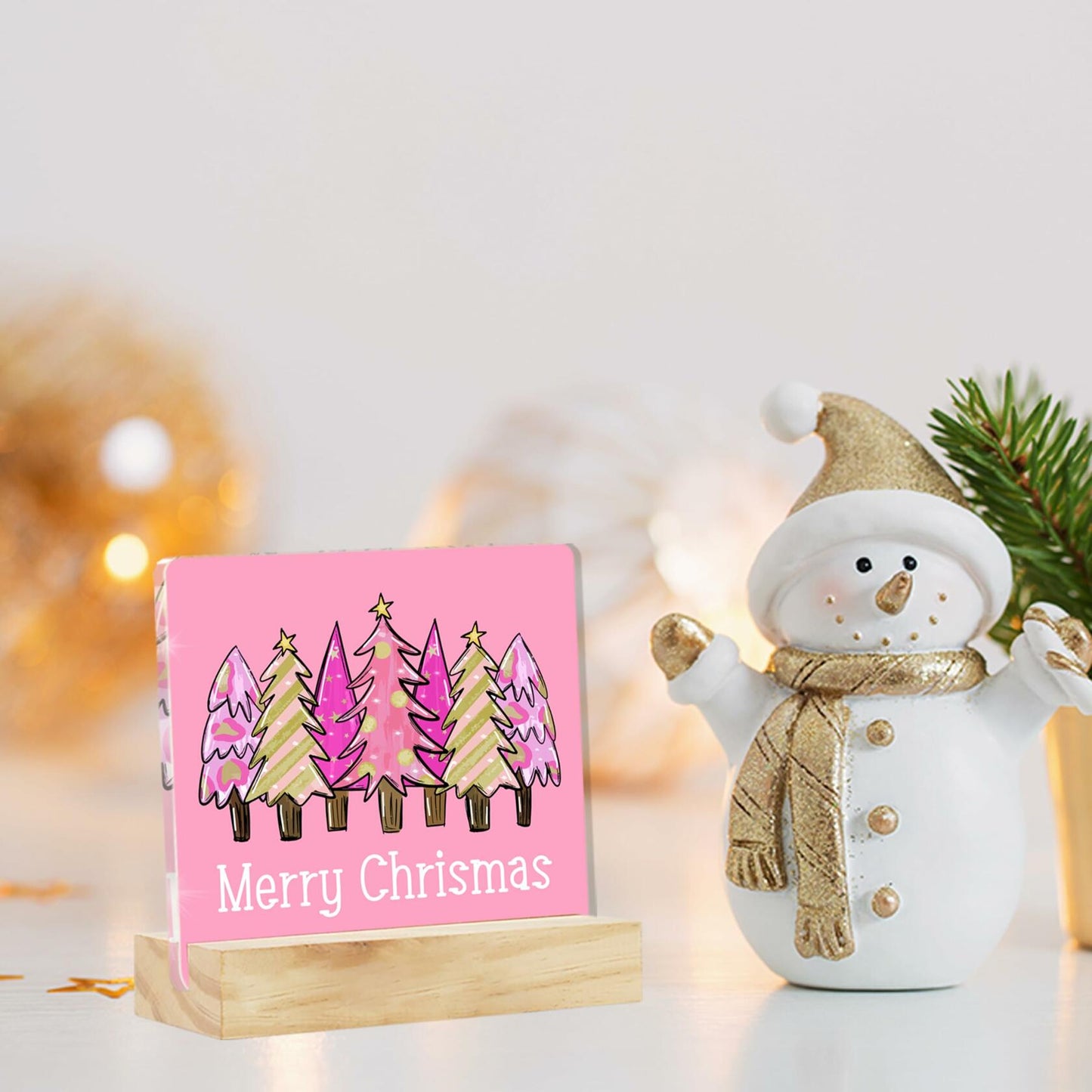 Christmas Vacation Movie Sign 4x4 Clear Acrylic Desk Decor Holiday Xmas