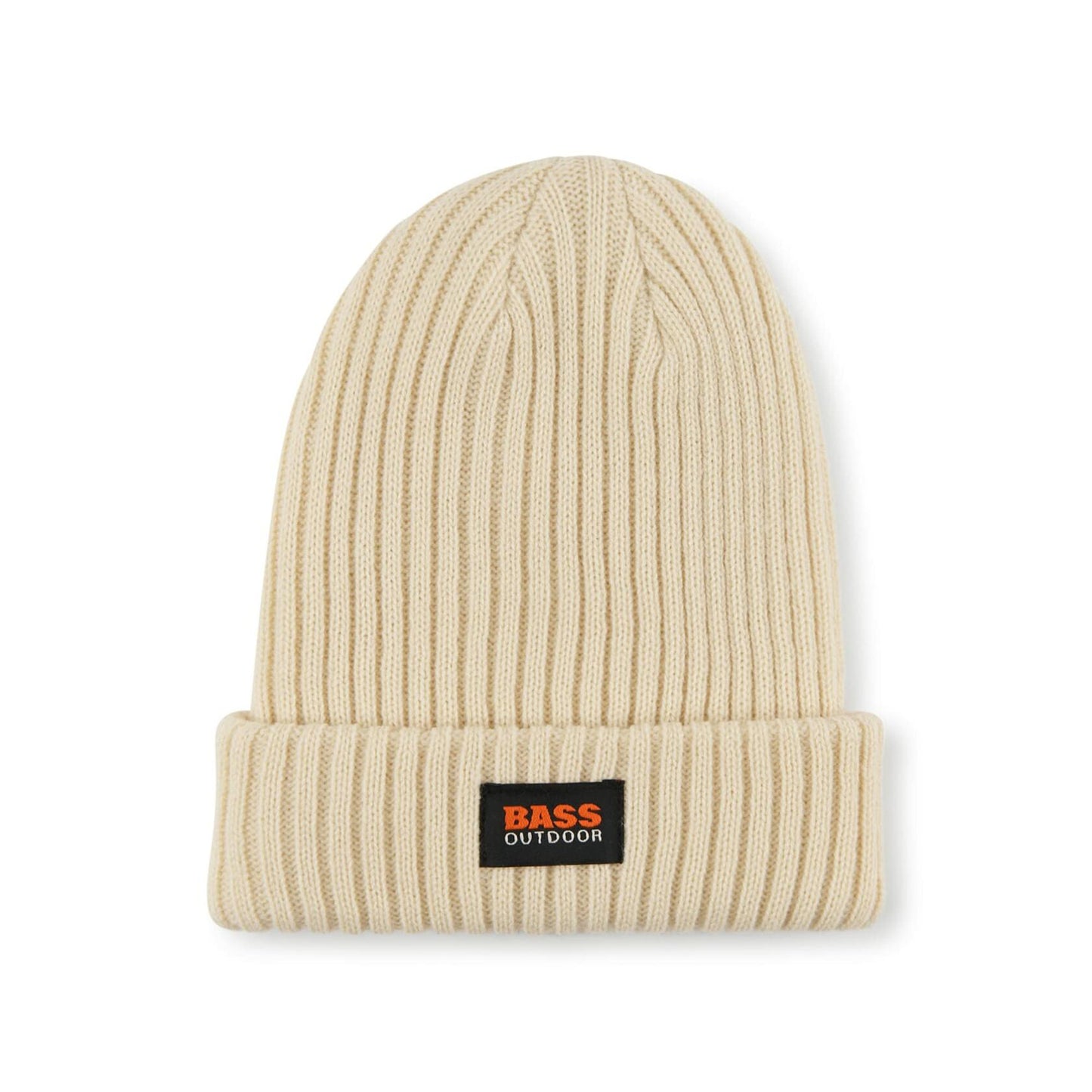 BASS Women's Large Gauge Knit Beanie Hat Ecru One Size