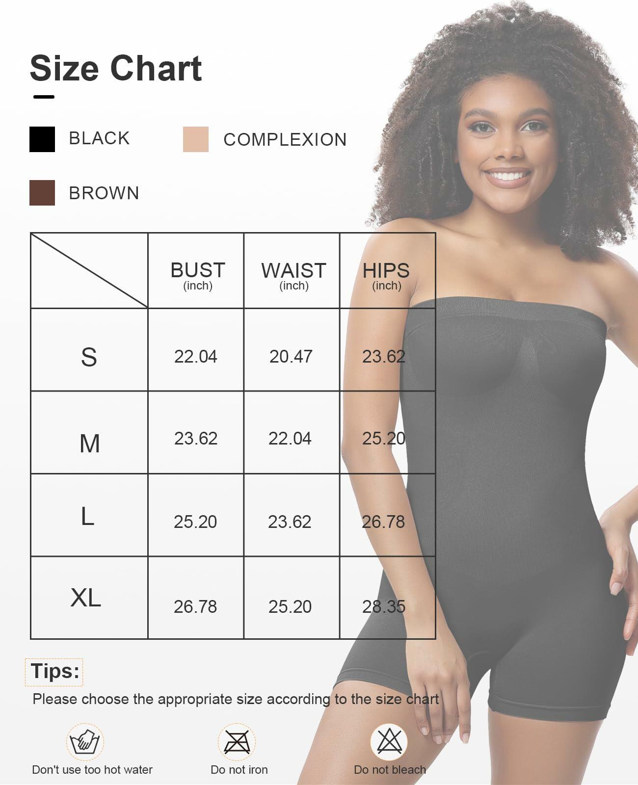 LeapBeast Strapless Shapewear Bodysuit Black L Tummy Control Bra