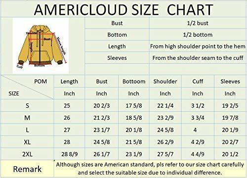 AMERICLOUD Women's Soft Brushed Fleece Zip Up Hoodie White XXL New