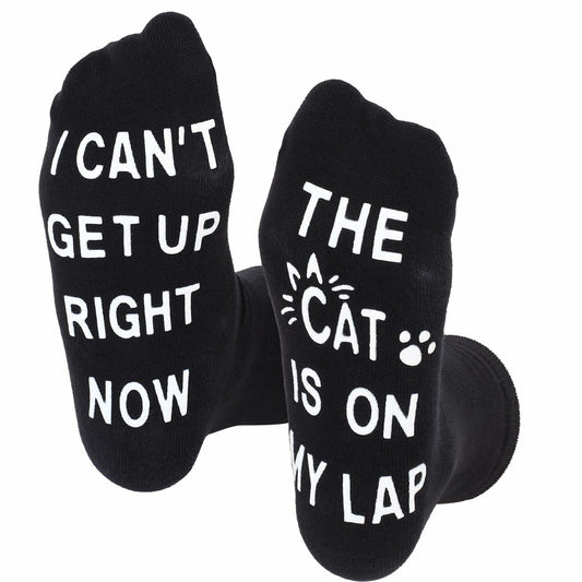 COMNICO Women's Novelty Socks Cat Dog Mom Funny Multi-color, 1 Pair
