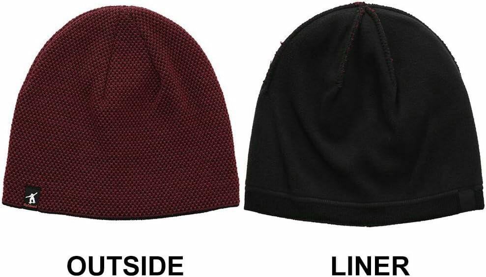 DOANNOTIUM Winter Beanie Skull Cap Warm Knit Lined Toboggan Hat 7-Wine Red
