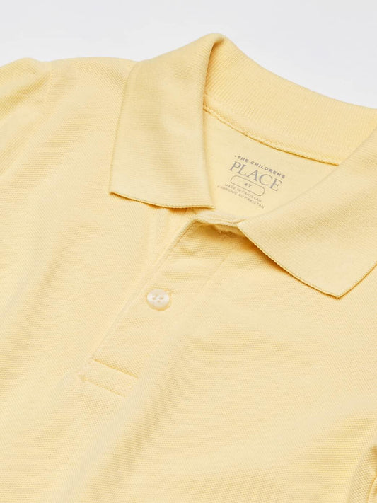 The Children's Place Long Sleeve Polo Shirt Yellow 6-9 Months New