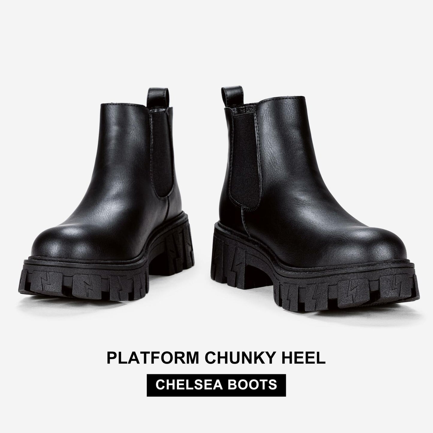 Jeossy Women's Nude Chelsea Combat Boots DJY9620, Platform, Size 9