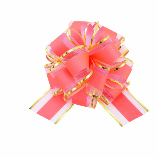 12pcs Pull Bow Mixed Color Large 6 Inch Fluorescent Gift Wrapping Bows