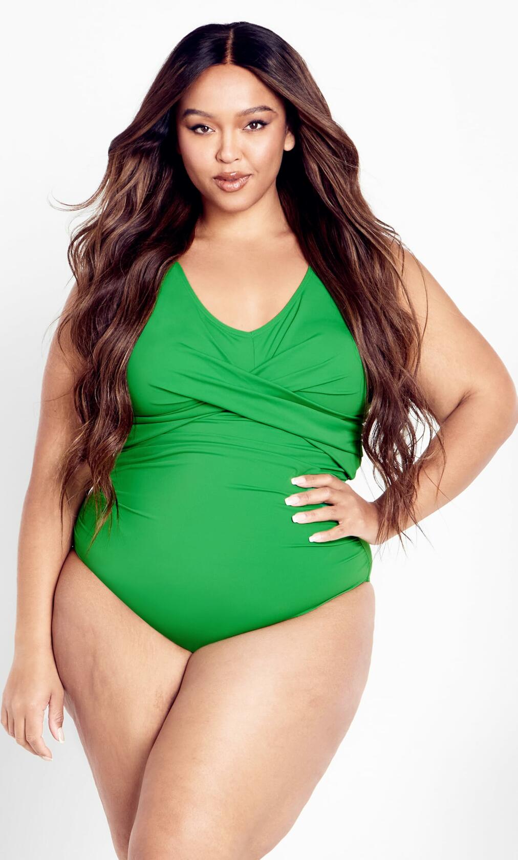 EVANS Women's Icon 1 Piece Emerald Swimsuit Size 16