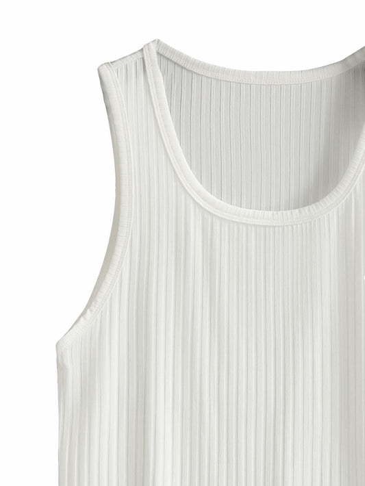 COZYEASE Men's Rib Knit Sleeveless Tank Top Green Small Casual Bodycon