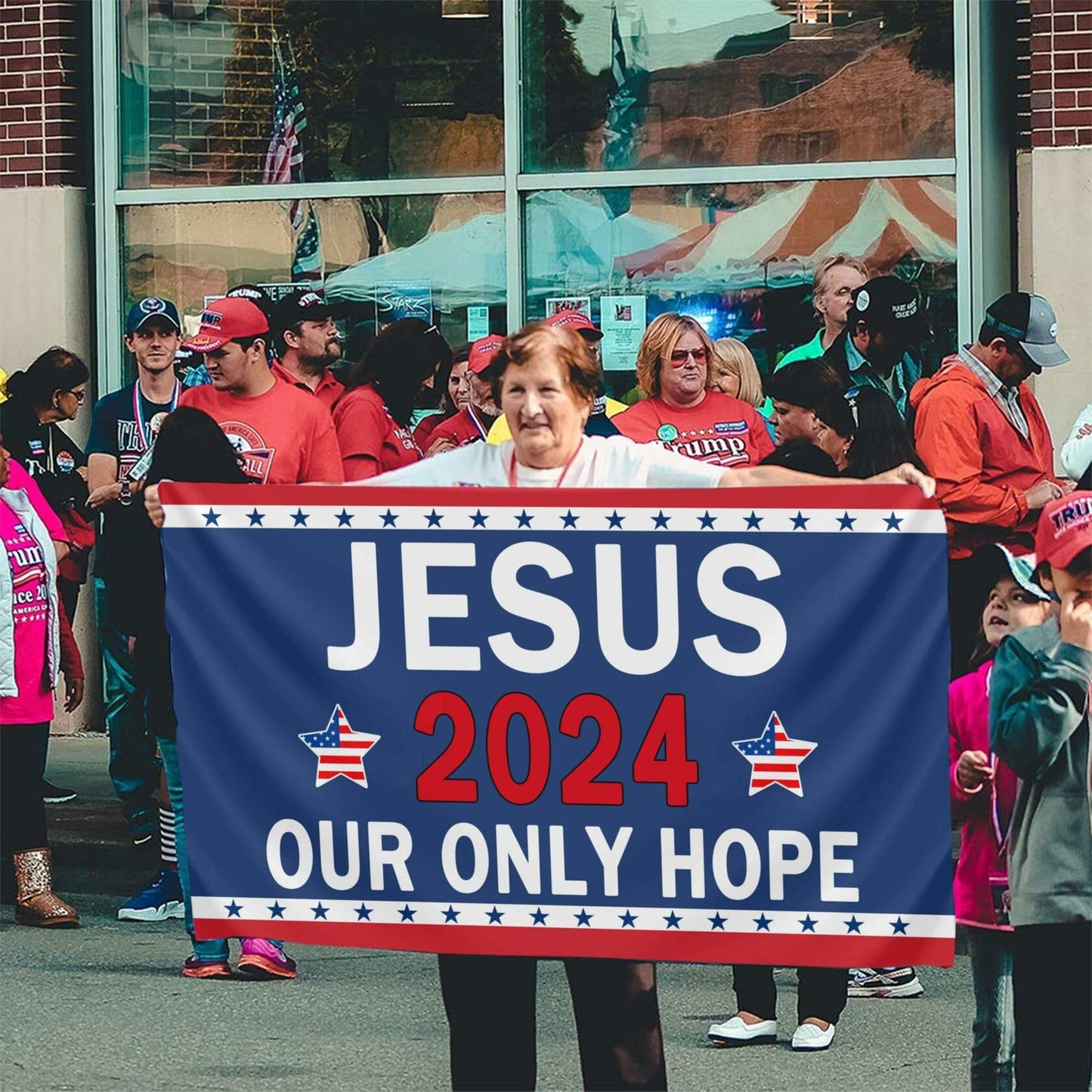 YISIDAI Jesus 3x5 Double Sided Christian Faith Outdoor Yard Banner Flag