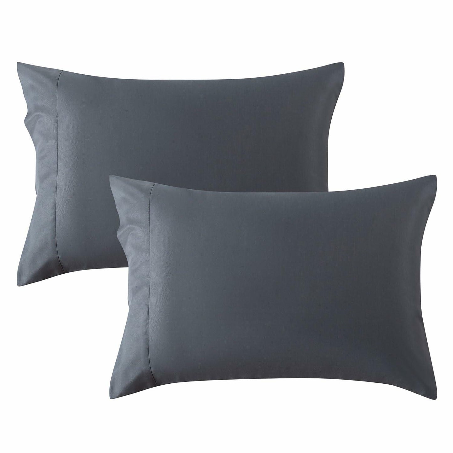 Moccabebe 2 Pc King Size Pillowcases 20x36 Grey Cooling Bamboo Rayon Soft