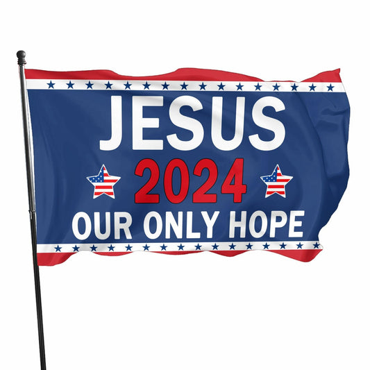 YISIDAI Jesus 3x5 Double Sided Christian Faith Outdoor Yard Banner Flag