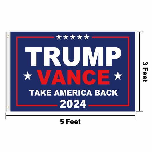 KENPMA Trump Vance 2024 Flag 3x5 Double Sided Outdoor Banner 3 Ply