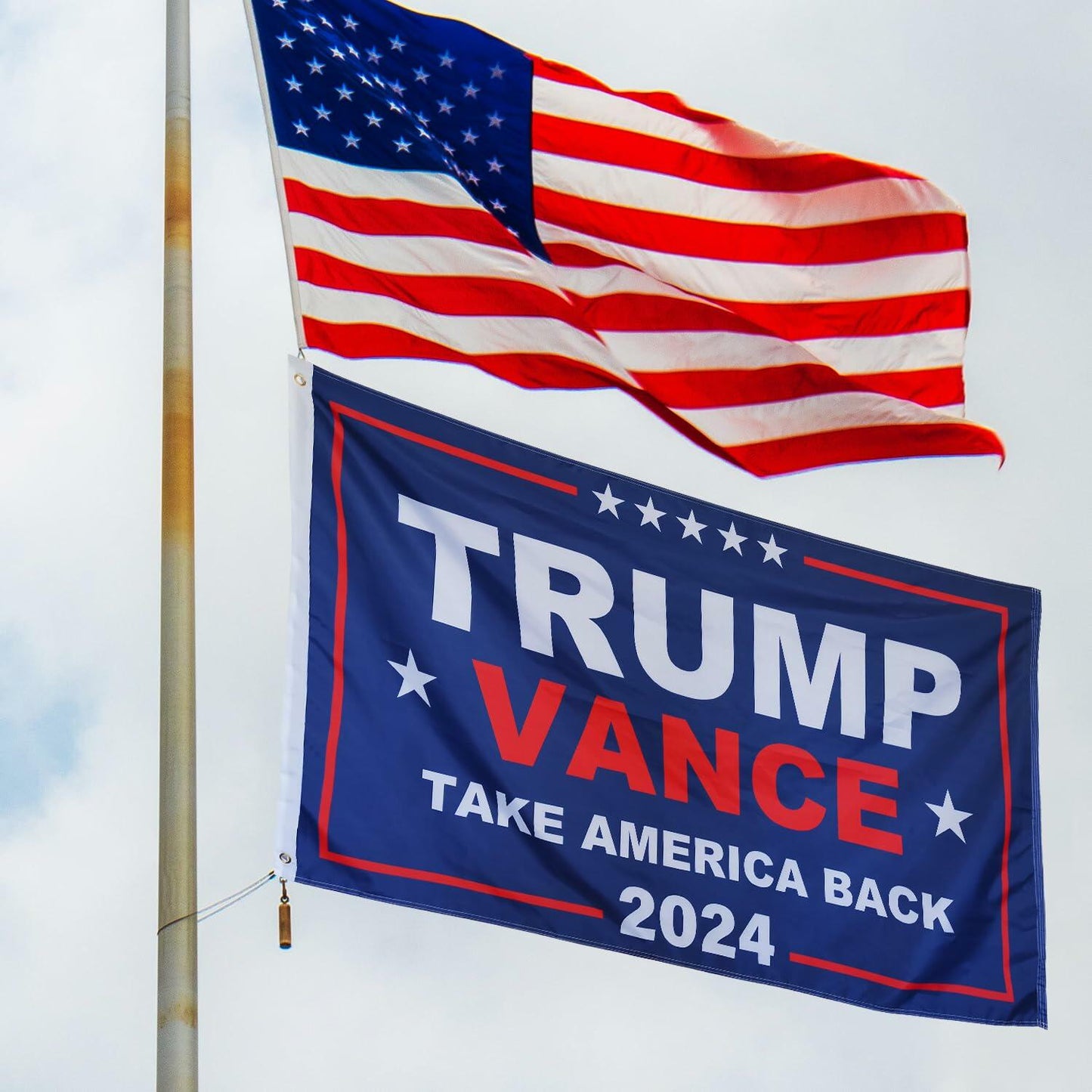KENPMA Trump Vance 2024 Flag 3x5 Double Sided Outdoor Banner 3 Ply
