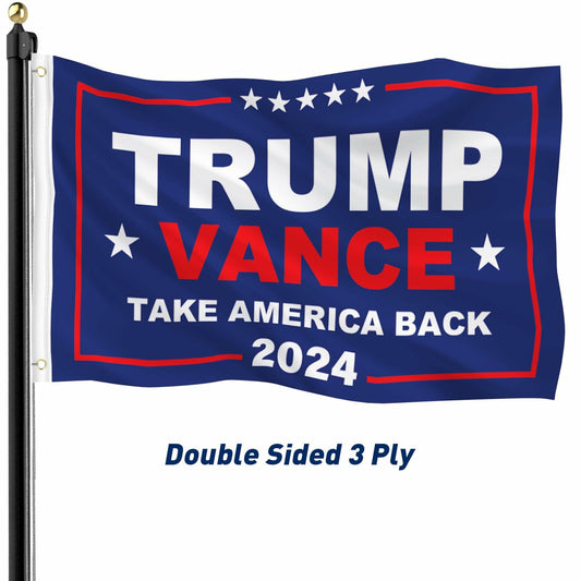 KENPMA Trump Vance 2024 Flag 3x5 Double Sided Outdoor Banner 3 Ply
