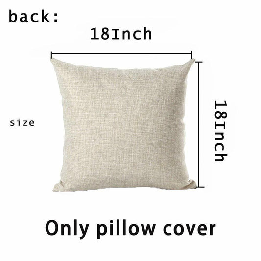 Hopyeer 18x18 AF-Ball Vintage Football Pillow Cover Cotton Linen Throw