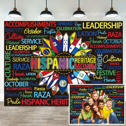 Hispanic Heritage Month Backdrop 7x5FT Classroom Photography Background