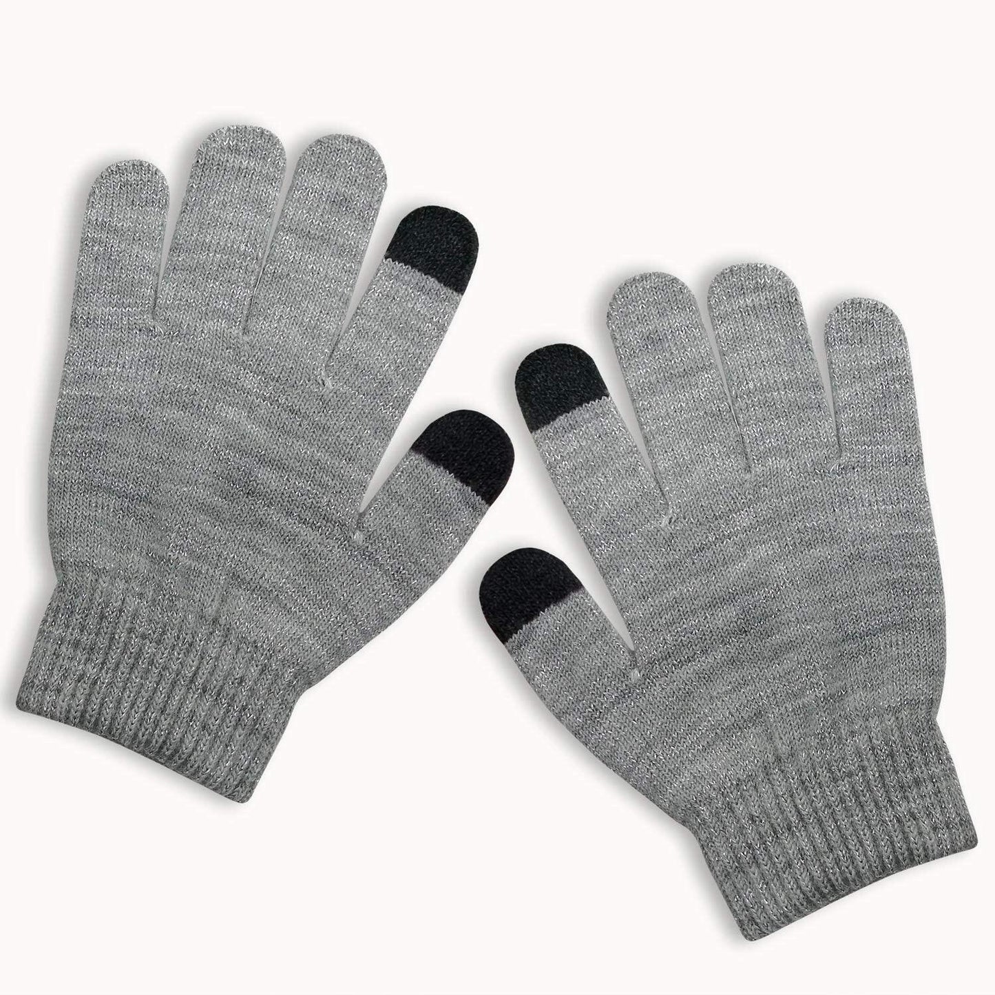 Evridwear Kids Winter Touchscreen Knit Mittens 3 Pairs Size 6-8 Yr