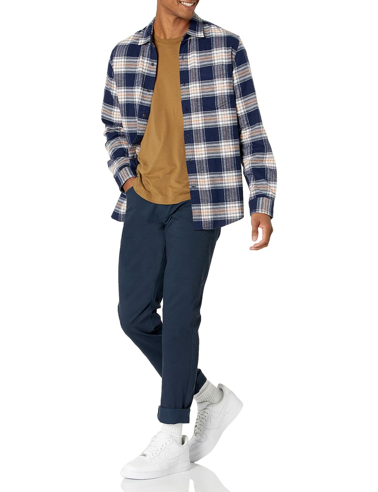 Amazon Essentials Men's Slim-Fit Stretch Twill Pants Navy Size 34x30