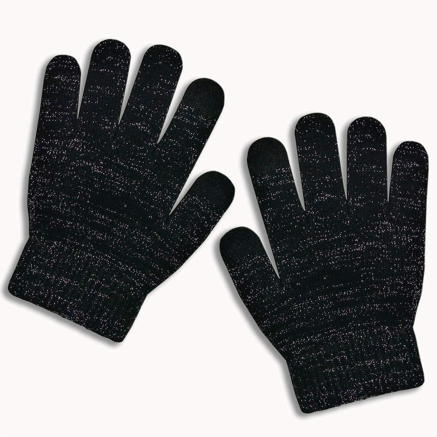 Evridwear Kids Winter Touchscreen Knit Mittens 3 Pairs Size 6-8 Yr